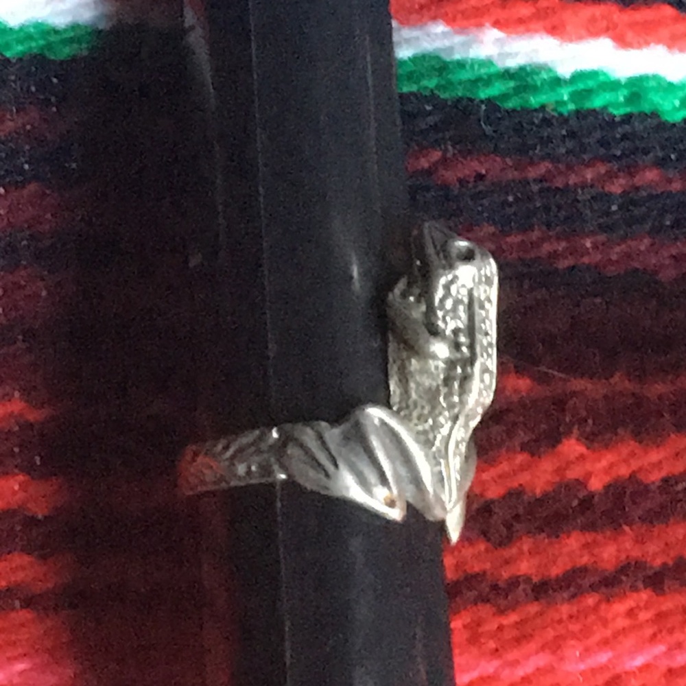Sterling silver tree frog ring - Picture 3 of 11